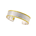 925° SILVER CUFF BRACELET WITH GOLD-PLATED DETAILS