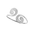 OPEN BRACELET SILVER 925° ARCHAIC SPIRAL DESIGN