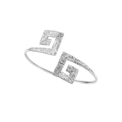 OPEN BRACELET STERLING SILVER 925° GRECA DESIGN