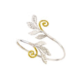 OPEN BRACELET STERLING SILVER 925° WITH GOLD-PLATED DETAILS