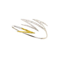 OPEN BRACELET STERLING SILVER 925° WITH GOLD-PLATED DETAILS