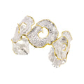 925° SILVER CUFF BRACELET WITH GOLD-PLATED DETAILS